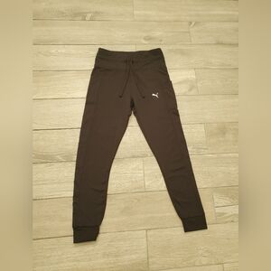 Puma women's polyester blend black drawstring athletic yoga leggings size M